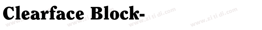 Clearface Block字体转换